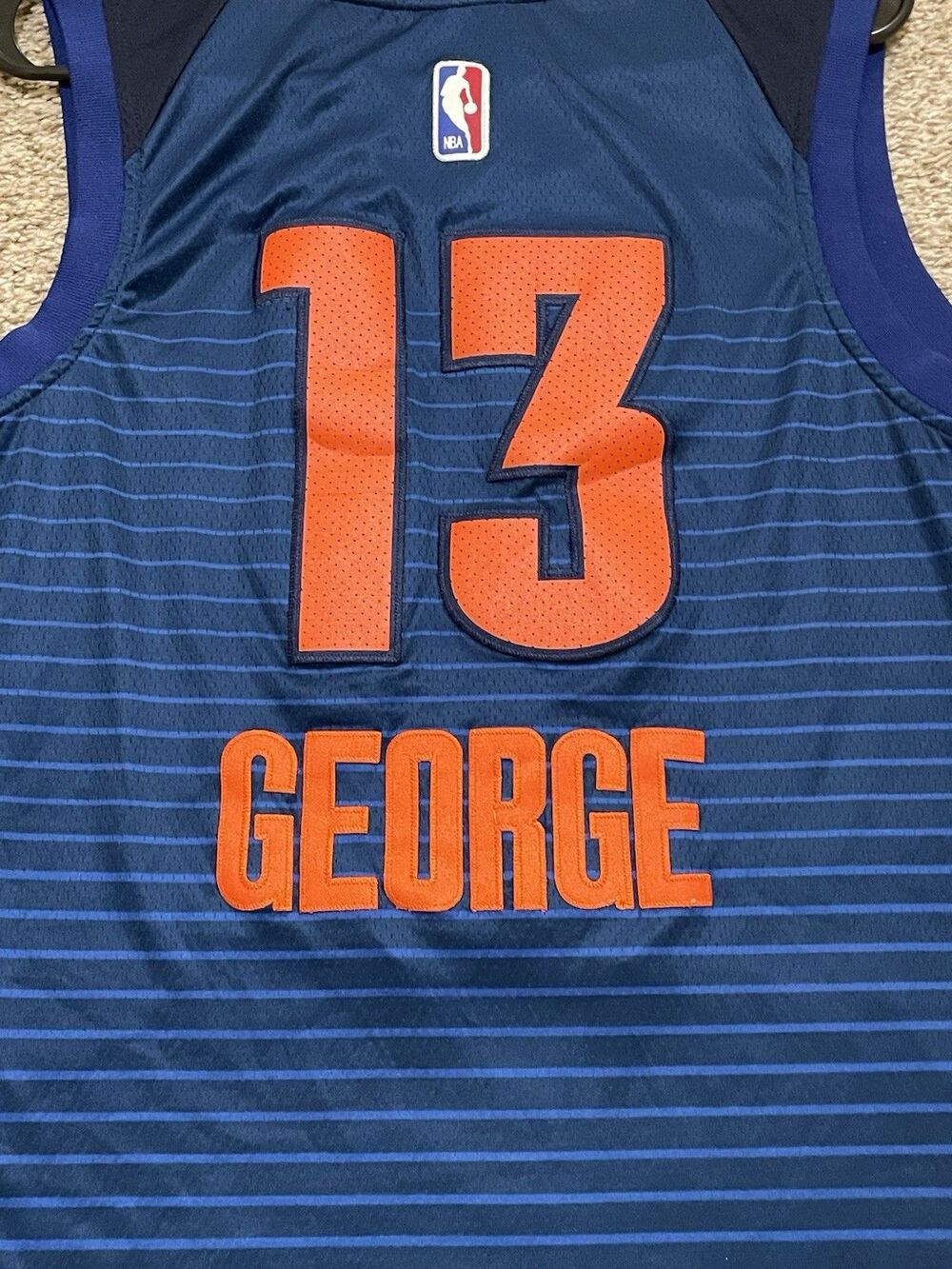 Paul George Oklahoma City Thunder Mens Size 48 Nike NBA Basketball Jersey OKC - Picture 3 of 5